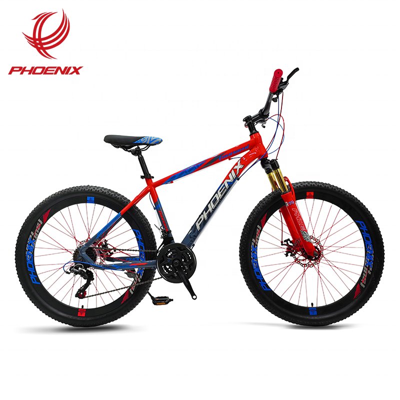 Phoenix MTB Bicycle 26 inch steel frame Mountain Bicycle 24 speed Disc Brake Adult Mountain Bike with Suspension Fork