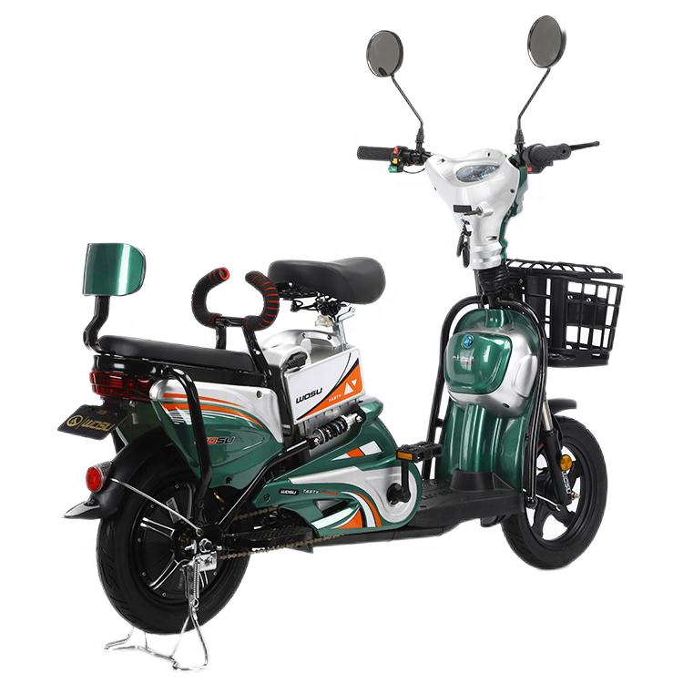 2024 New 48v 350w Pedal Electric Bike with Rear Hub Motor Digital Smart Type Lead Acid Battery 50km Range 3 Speeds for City Use