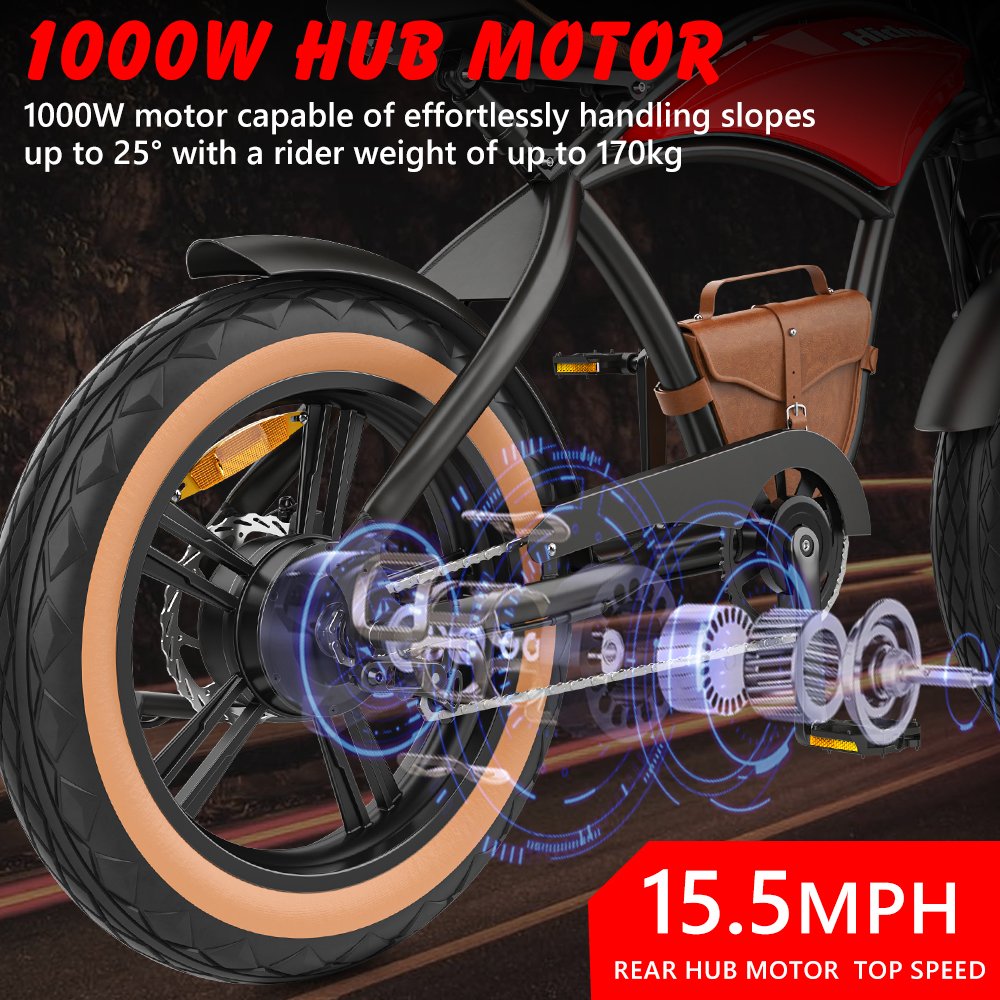 Hidoes B10 Emtb Retro 48v Electric Hybrid Bike Good Quality 1000w Bicycle with Lithium Battery Tube Position UK US EU Warehouse