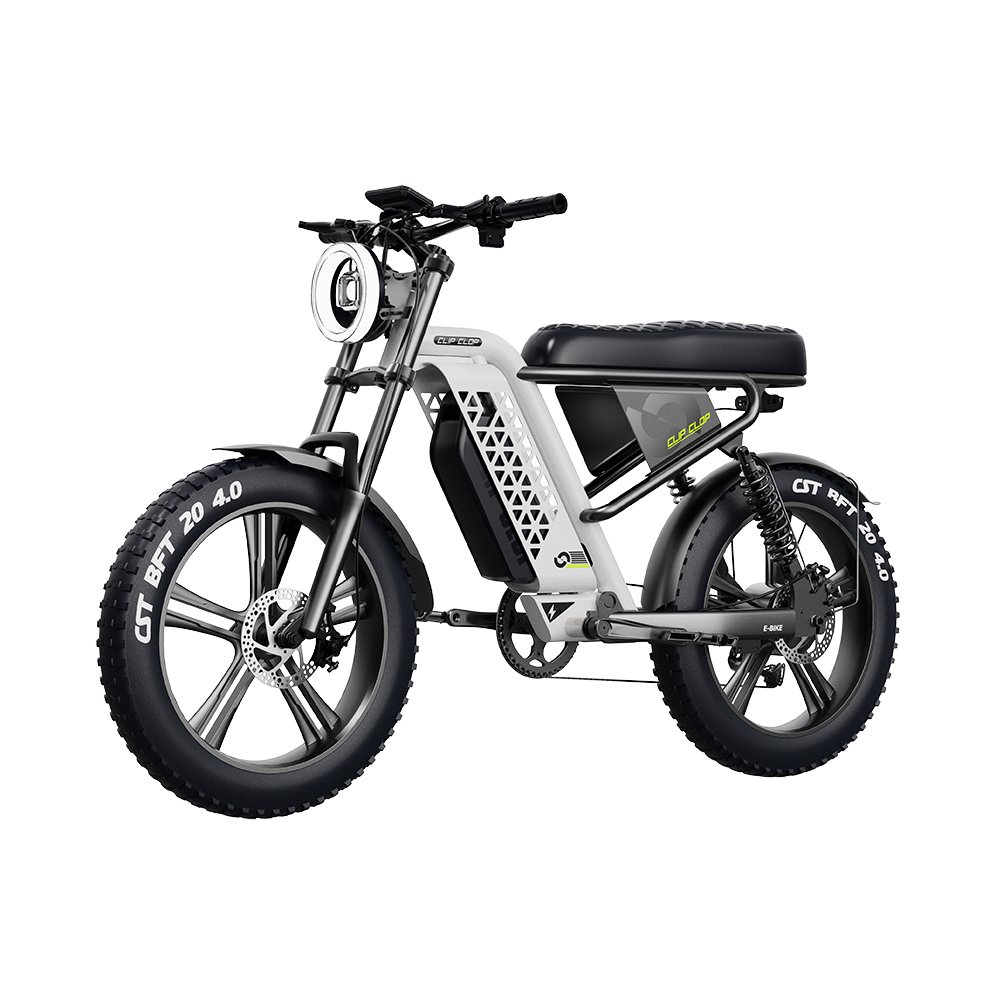 CLIPCLOP L1 Adult Fatbike 1000W 20Inch Dirt Fat Tire E-Bike City Hybrid 48V15AH Long Range Ebike Bicycle Electric Mountain Bike