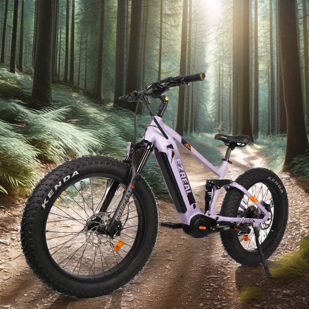 EZREAL 48V 1000W Electric Mountain Bike Full Suspension Mid Drive Motor Bafang Bicycles Lithium Battery Bicycles Electric