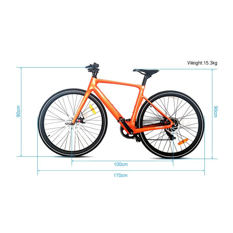 Carbon Fiber Frame Bafang 250w Motor Ebike 7 Speed Shimano Motor 700*32C Tire Electric Bicycle City Ebike