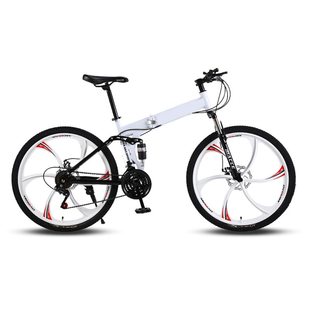 26" Shift Folding Shock Absorption Bicycle Disc Brake Student Mountain Bike