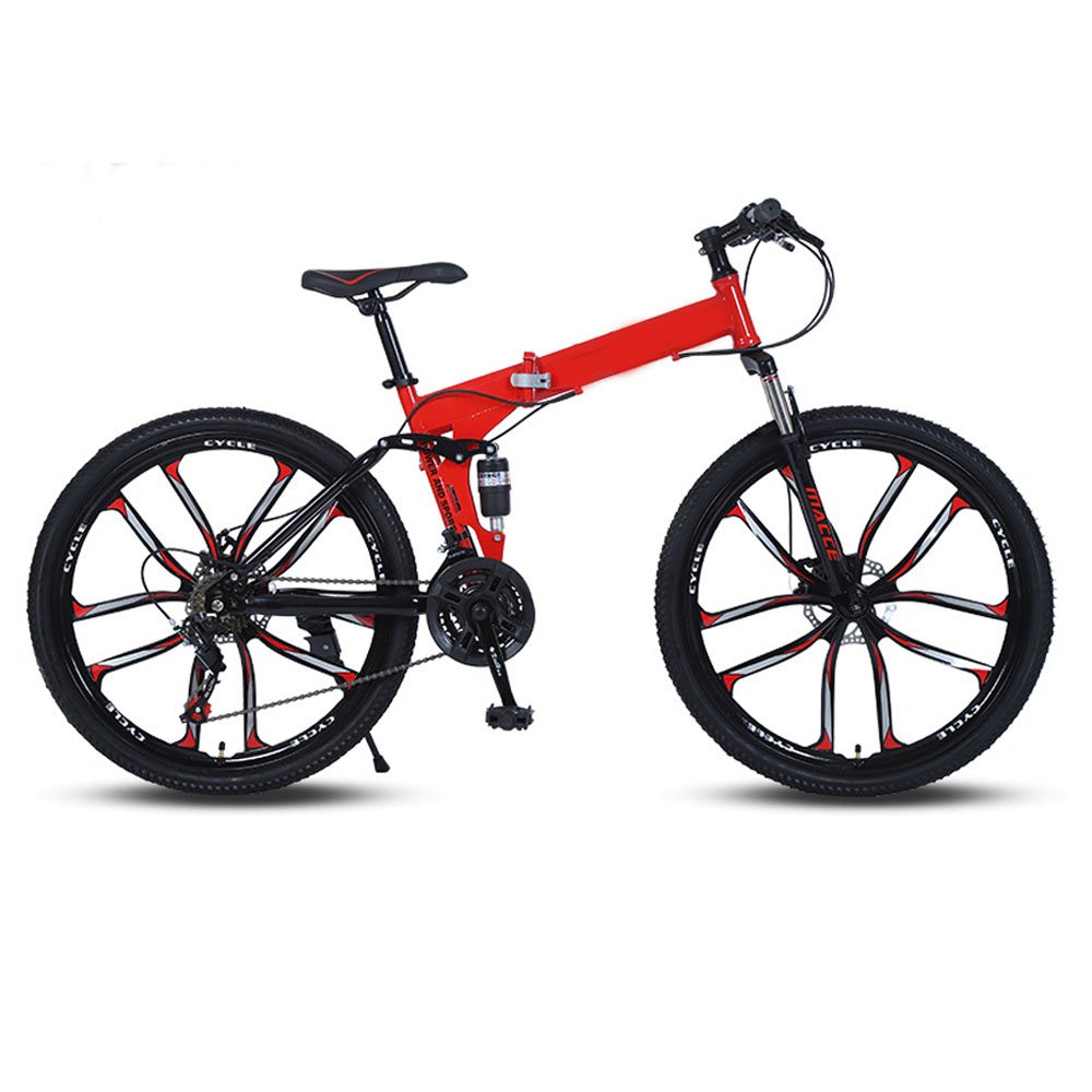 26" Shift Folding Shock Absorption Bicycle Disc Brake Student Mountain Bike