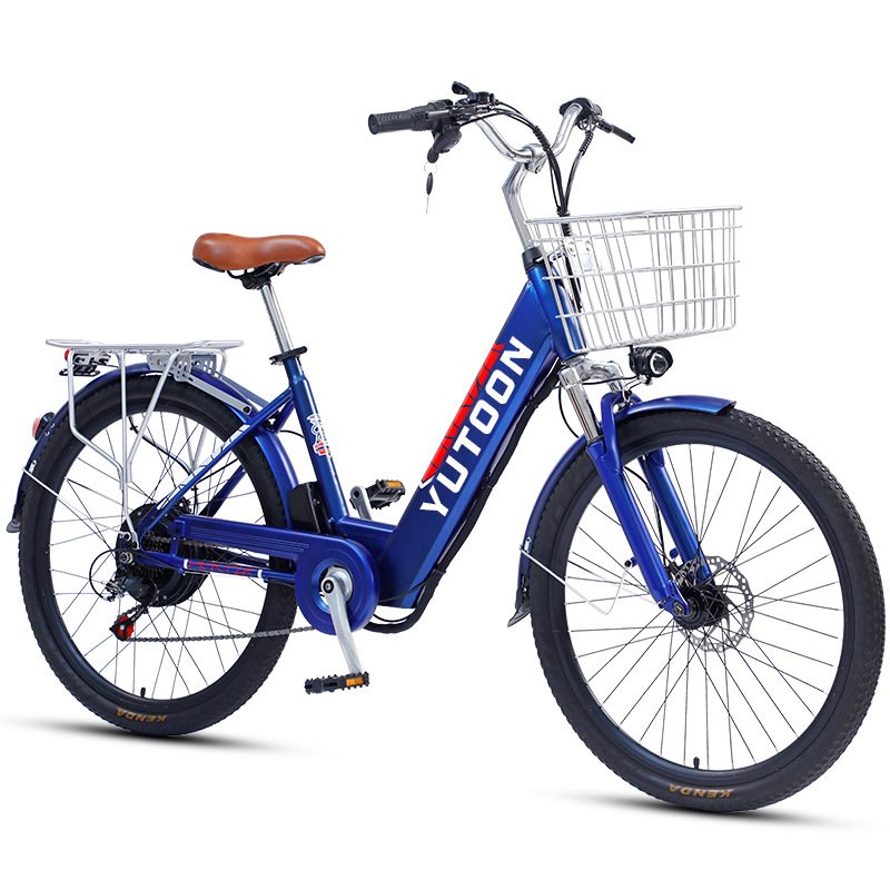 Cheap 26 Inch Other 48v Ebike Women Men Electric City E Bike 2023 350w 10ah 20ah Electric Bicycle With Basket For Adults