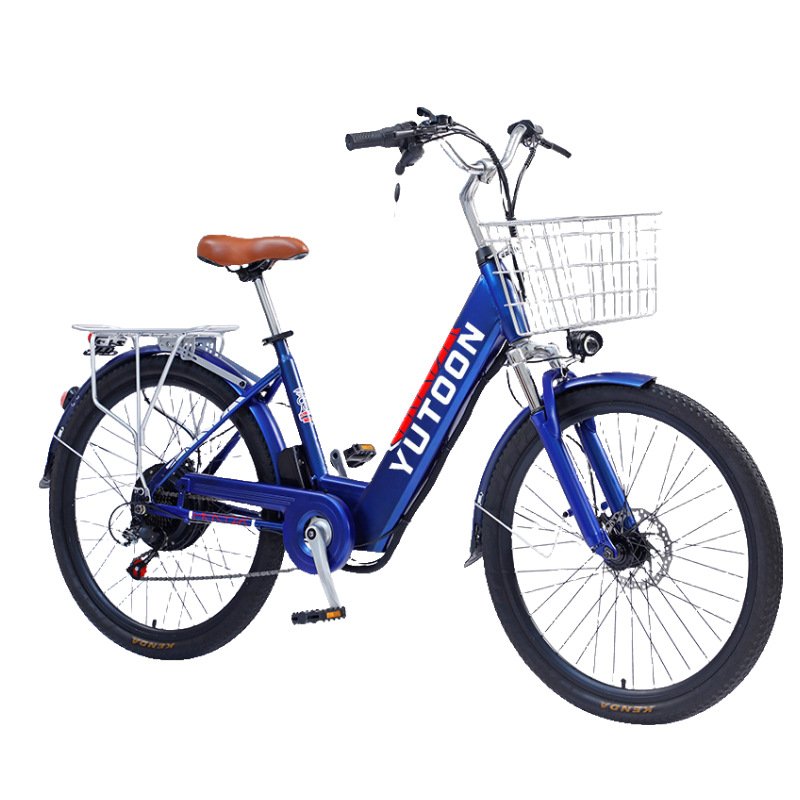 Cheap 26 Inch Other 48v Ebike Women Men Electric City E Bike 2023 350w 10ah 20ah Electric Bicycle With Basket For Adults