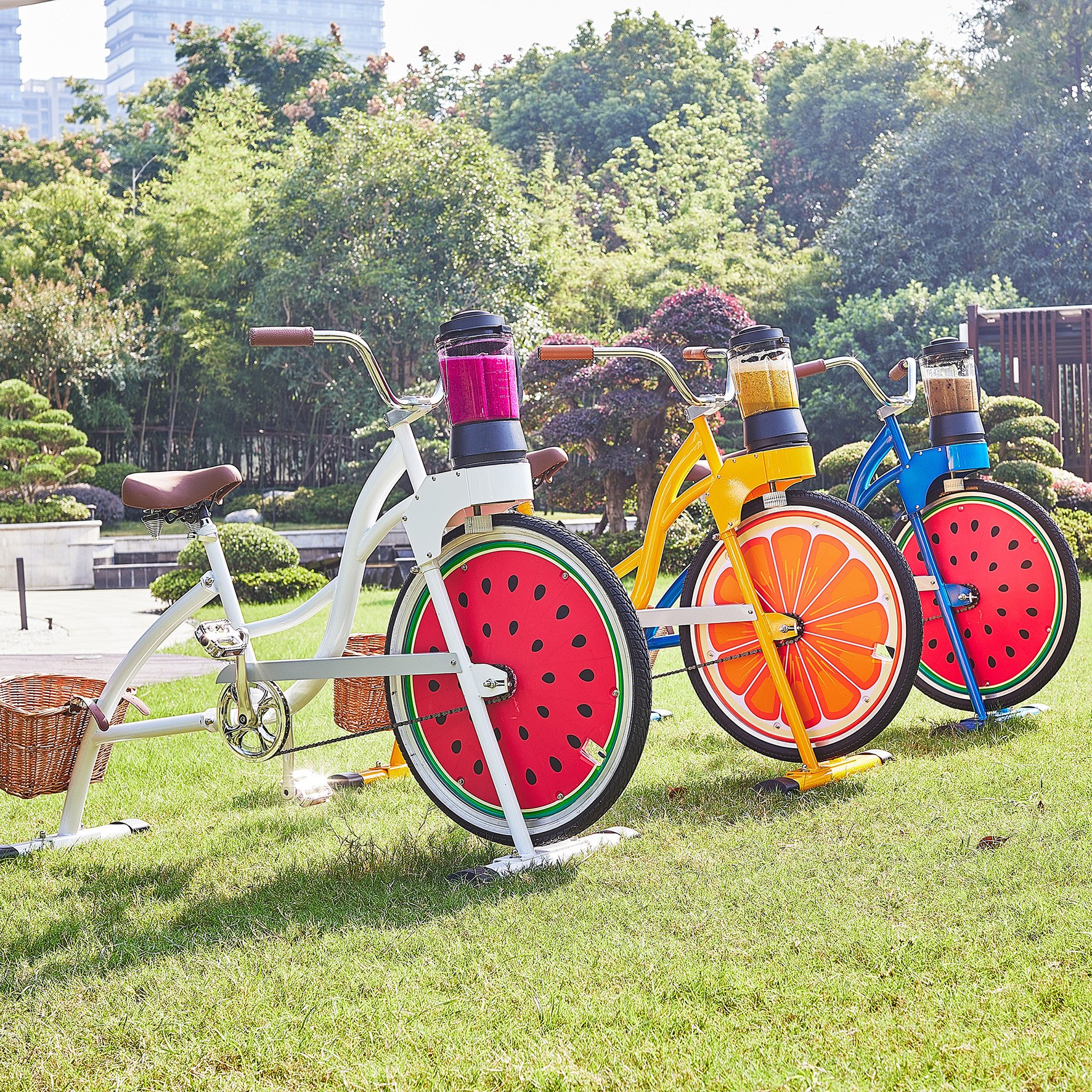 EXI Bike Advertising Green Professional Sportbikes Advertising Playing Equipment Blender Bicycles