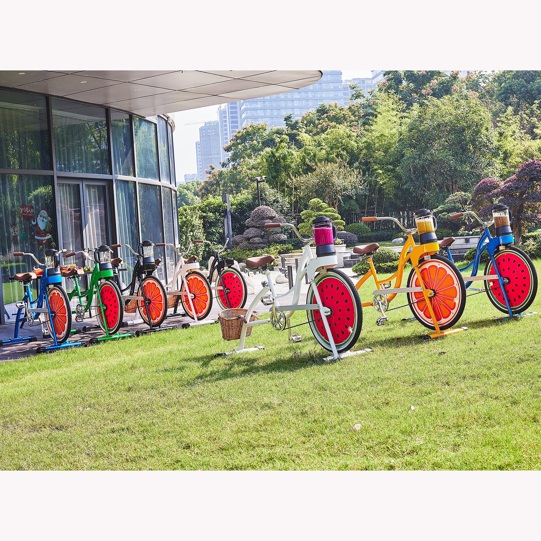 EXI Bike Advertising Green Professional Sportbikes Advertising Playing Equipment Blender Bicycles