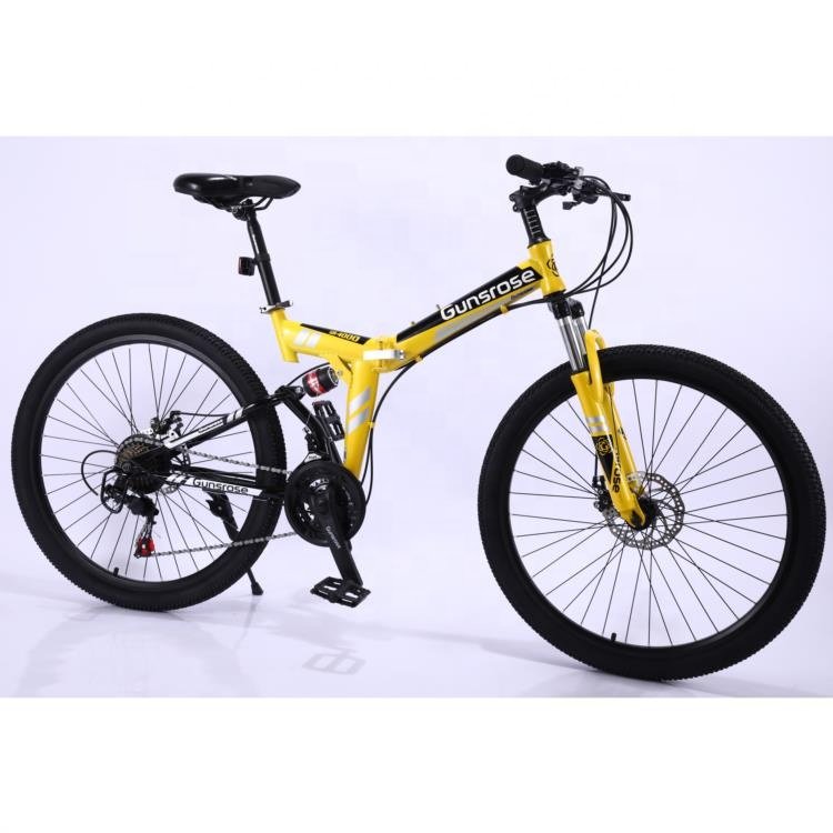 CE foldable cycle from China wholesale DOUBLE suspension fork cheap good quality folding bike