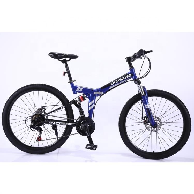 CE foldable cycle from China wholesale DOUBLE suspension fork cheap good quality folding bike