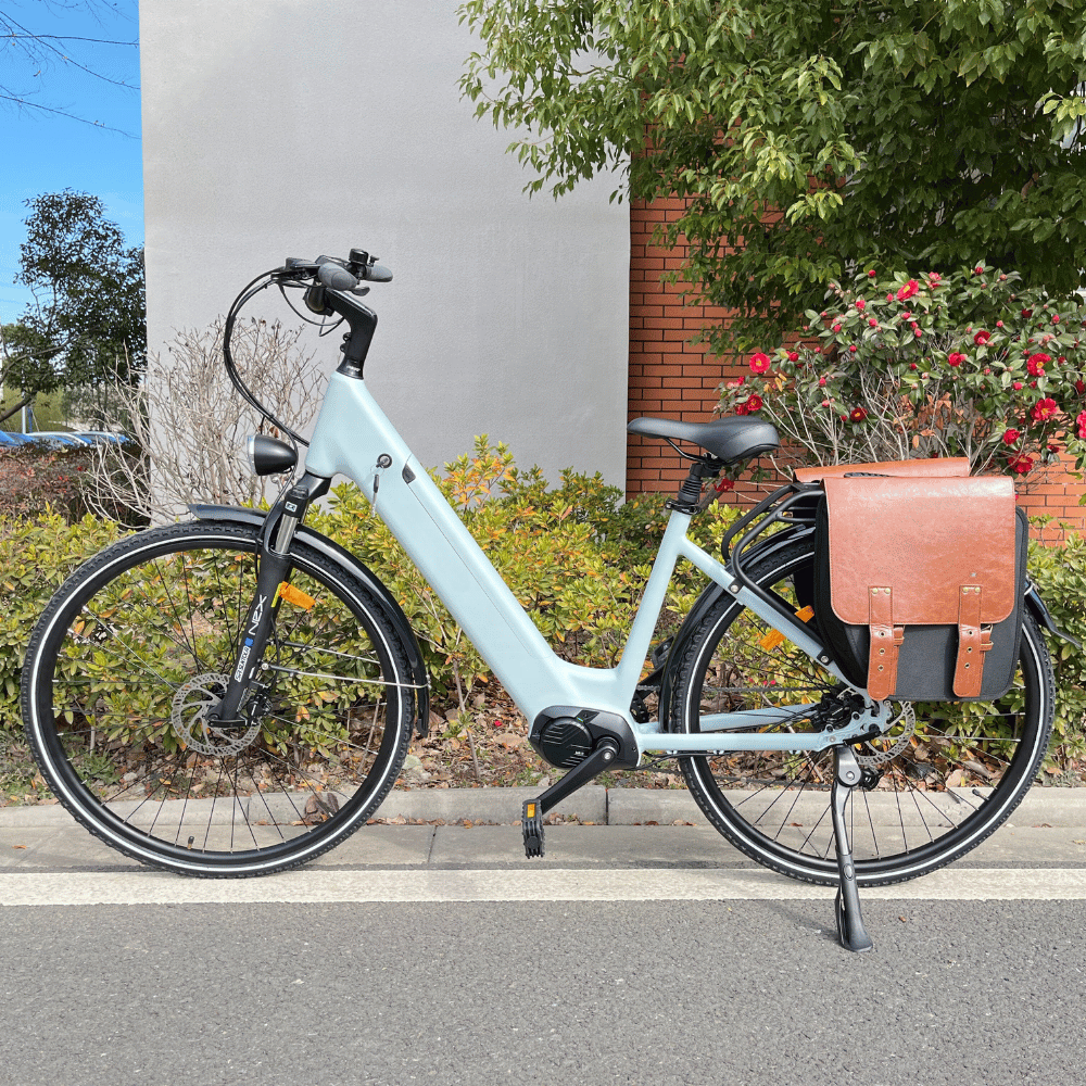 Velomove Mid Drive City Electric Bicycle 250W 36V 15AH Electric City Bike Disc Brake E bike for Adults