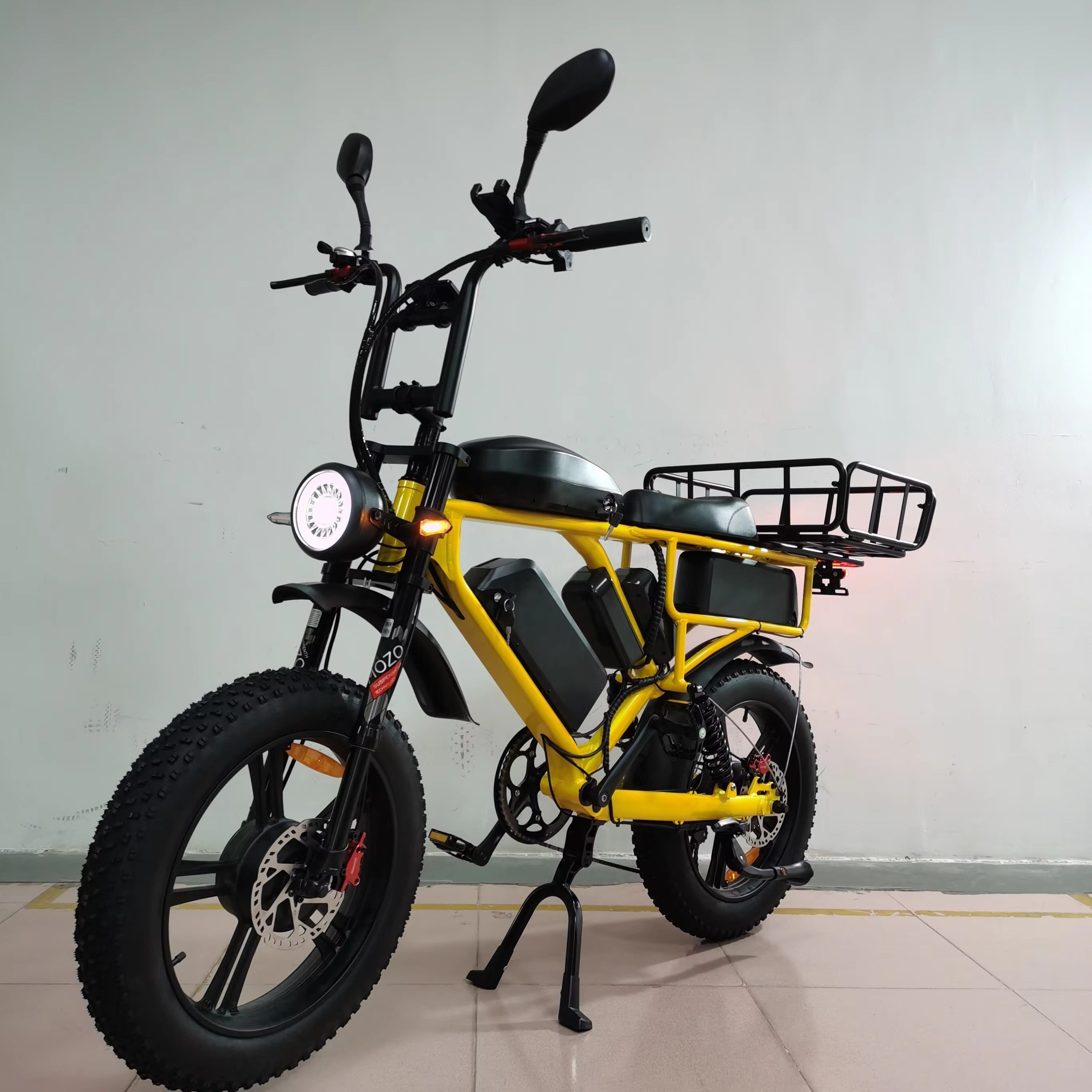 Hot Sell 20 Inch Dual Motor 2000W 52V 66AH electric cargo bike Mountain Ebike Full suspension Fat Tire Electric Bike