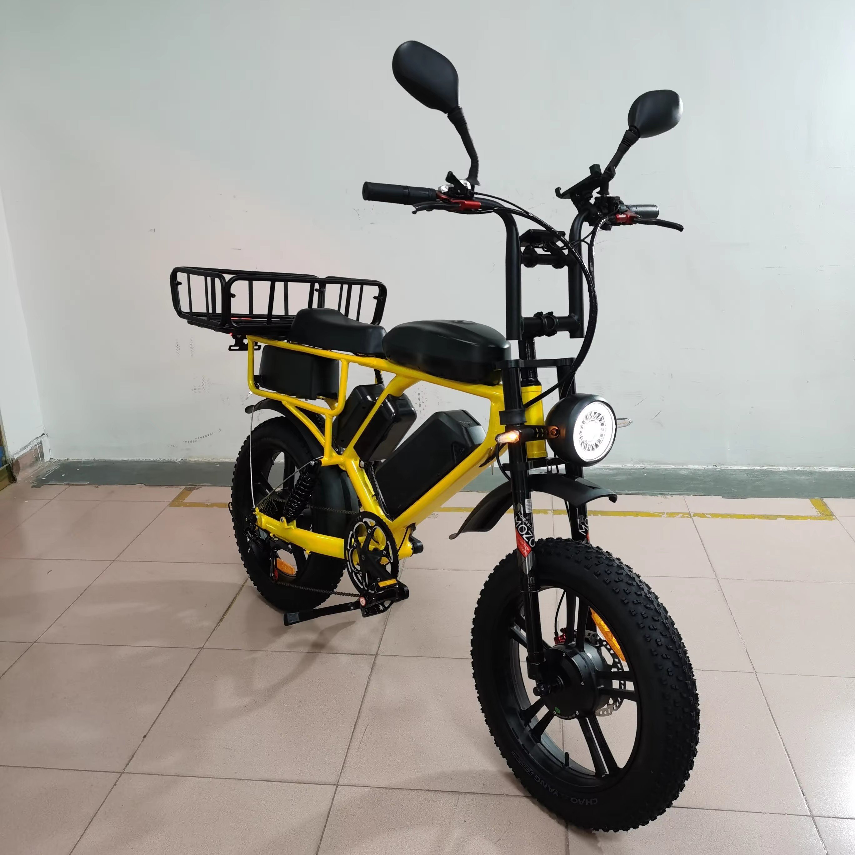 Hot Sell 20 Inch Dual Motor 2000W 52V 66AH electric cargo bike Mountain Ebike Full suspension Fat Tire Electric Bike