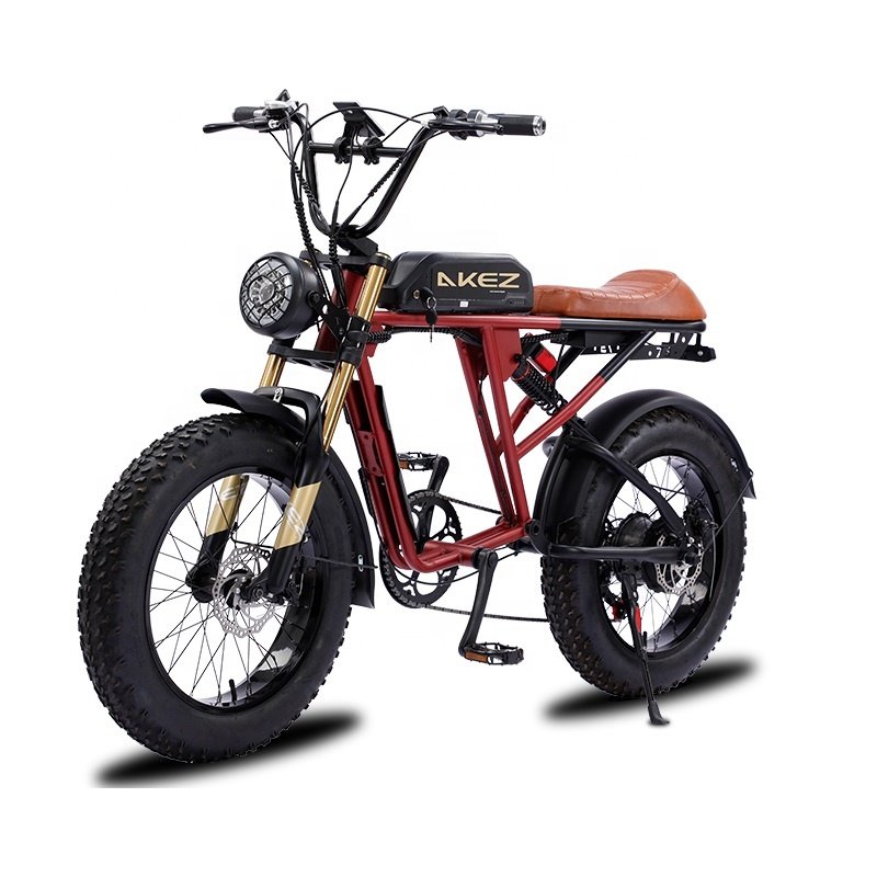 USA 20" Fat Bike Dual Battery Off Road Ebike Full Suspension Fat Tire Electric Motor Hybrid Mountain E Bike Bicycle Eu Warehouse