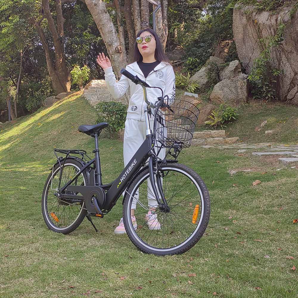 Popular Design 24 Inch Wheel Ebike 50 Mph Cross Motorbike Motor Step Through 250W 350W 500W Electric City Bike