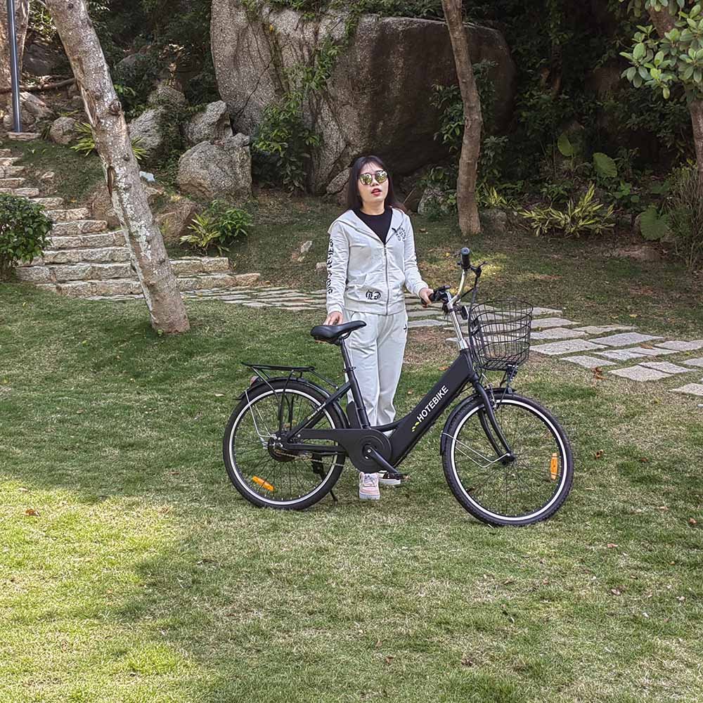 Popular Design 24 Inch Wheel Ebike 50 Mph Cross Motorbike Motor Step Through 250W 350W 500W Electric City Bike