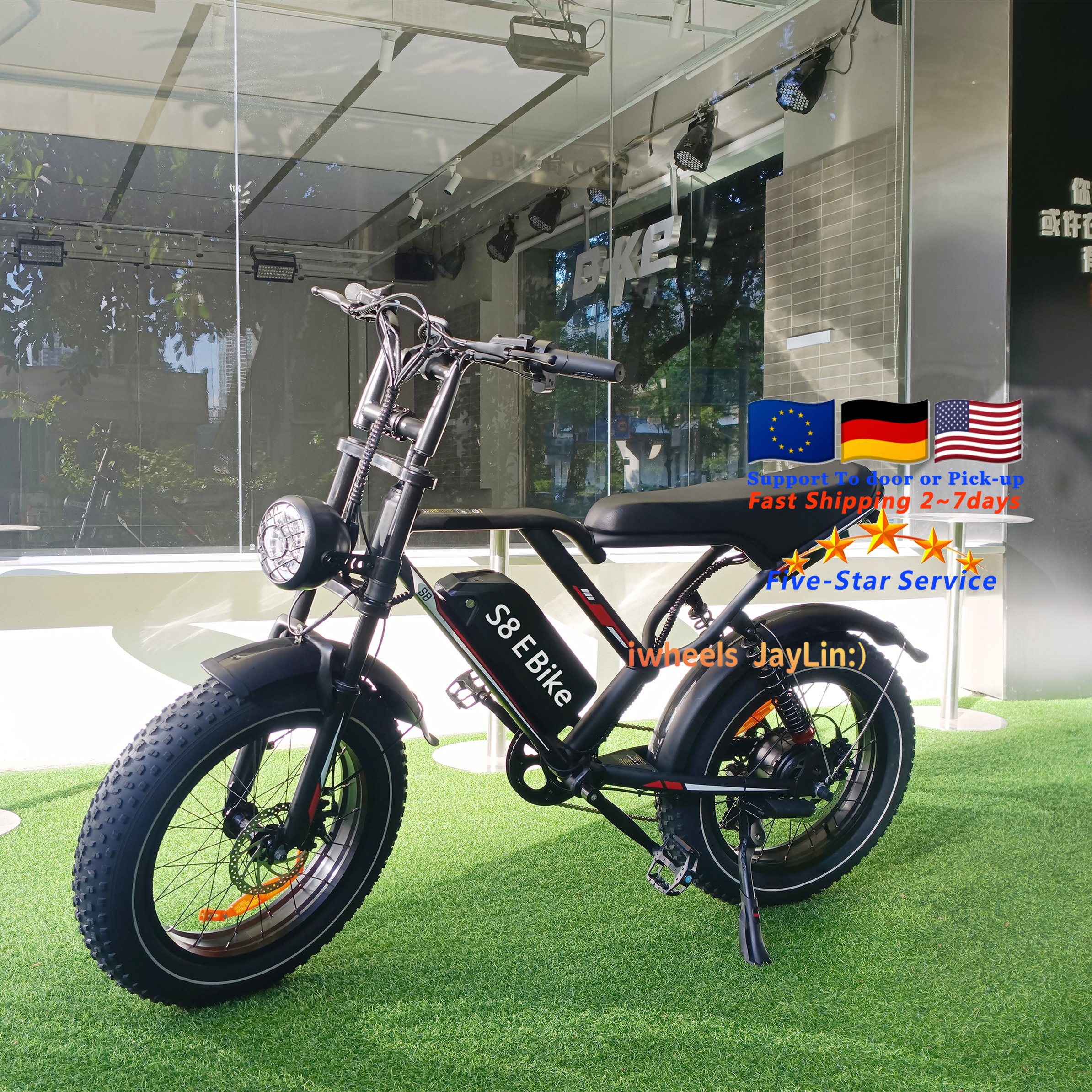USA EU Hot Sale Dirt E Bike S8 73 Electric Mountain Cycle 20 inch Fat Tire V20 Bikes 1000W 1500W 250W Motor Bicycle Hybrid Aldut