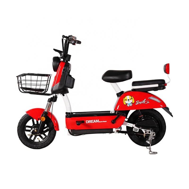 E Mobility Scooter 48V 500W Scooter Electric Adult City Electric Bike with Basket Cheap Price 14 Inch Electronic Rear Hub Motor