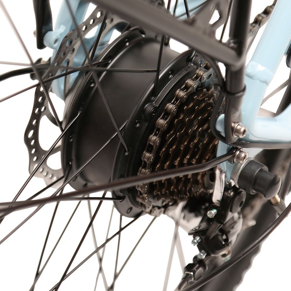 TXED Mountain Style Full Suspension City E-bike 250W motor green cheap for male electric city bike