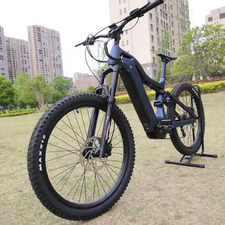 Joyebikes EU stock powerful mid drive 1000w bafang motor electric mountain bicycle e bike full suspension carbon fiber ebike