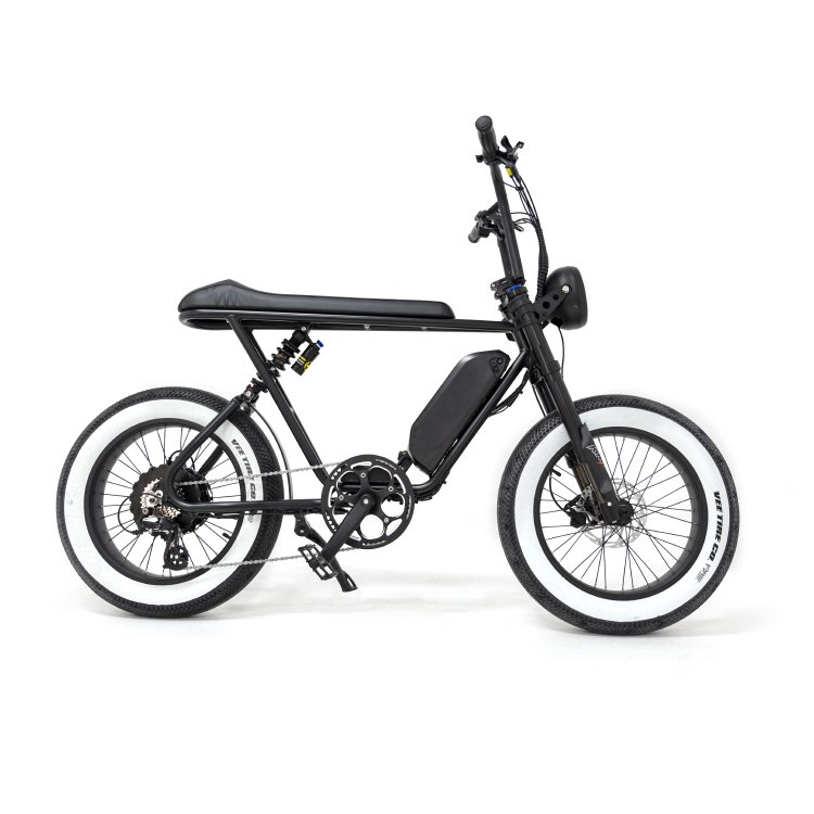 2024 Mario Retro-style Fat Tire Full Suspension Electric Bicycle With 1000w Mac Hub Motor