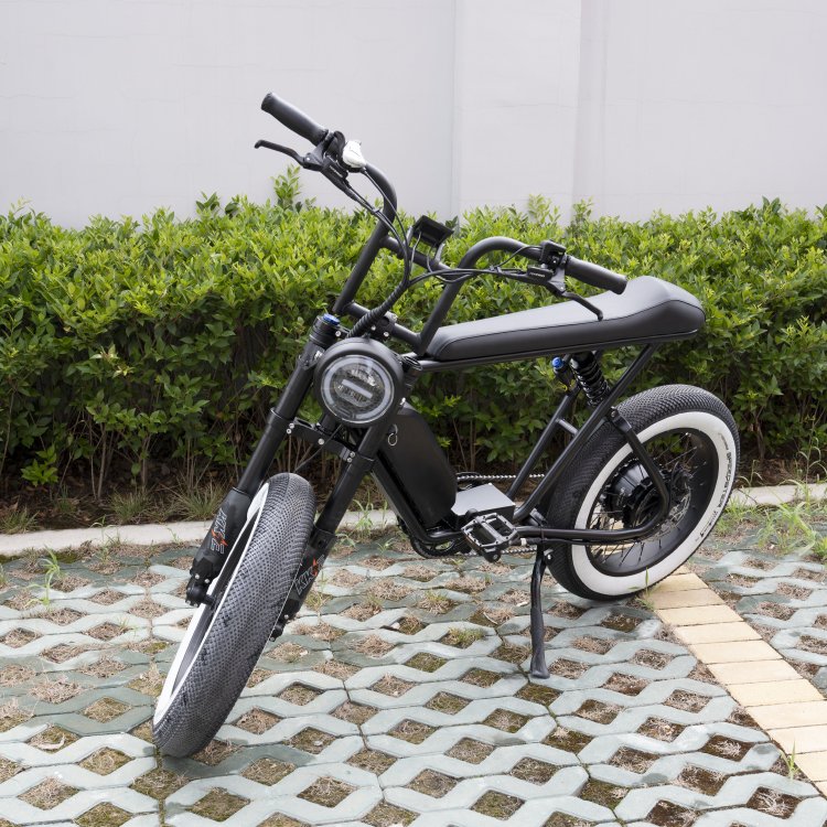 2024 Mario Retro-style Fat Tire Full Suspension Electric Bicycle With 1000w Mac Hub Motor