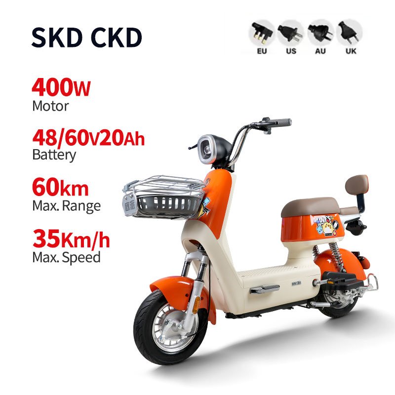 10inch fashion double electric bicycle factory direct sales electric scooter 48V 400W power electric city bike
