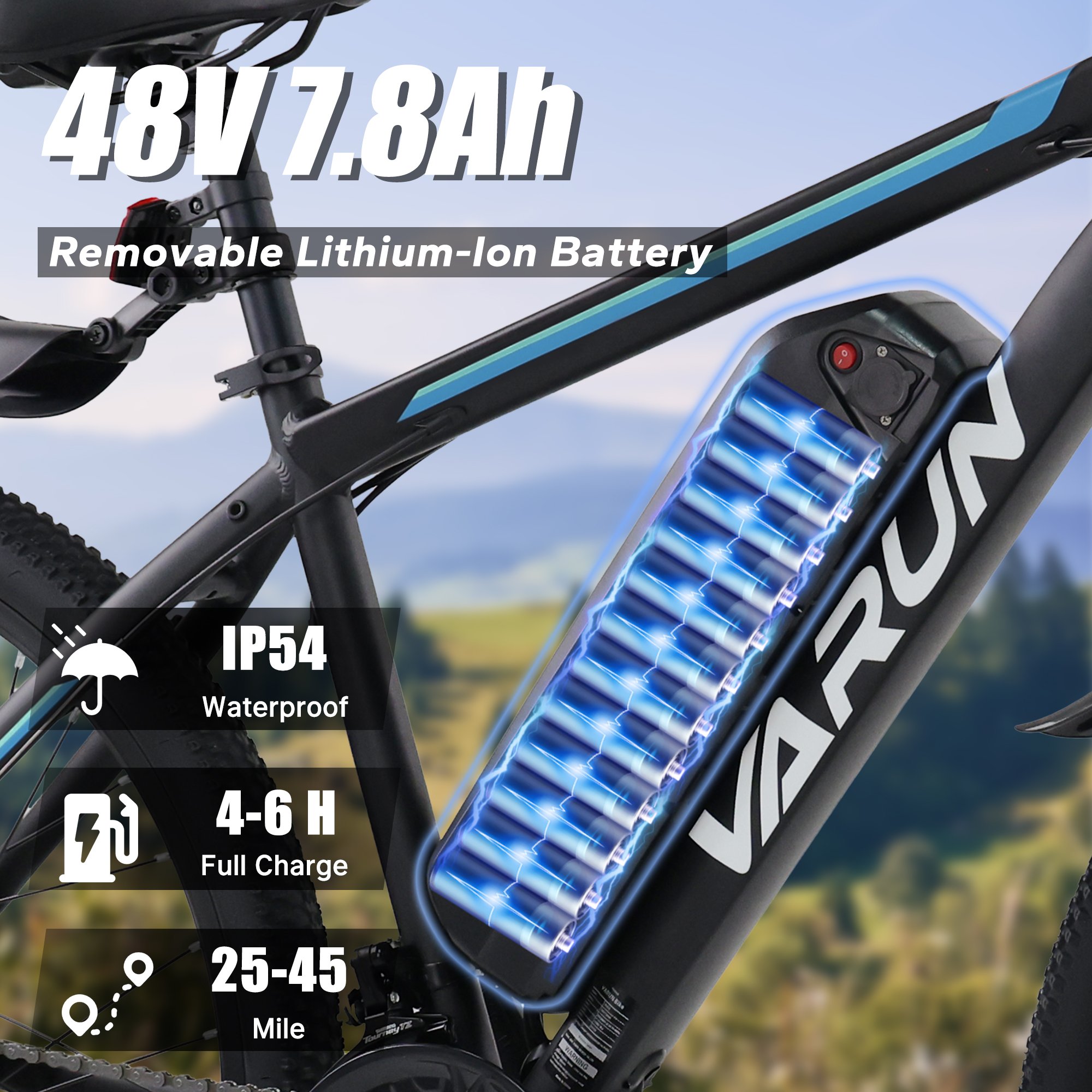 UK USA UK Stock Ebike for Adults 500W Electric Mountain Bike 48V 7.8AH Electric Bike Multi Mode City E Bike