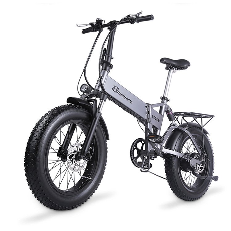 Paige E Electric bike SHENGMILO MX21 Folding bicycle 48v 500w Fat tire e-bike Vintage for adults e-bicycle city kids ebike