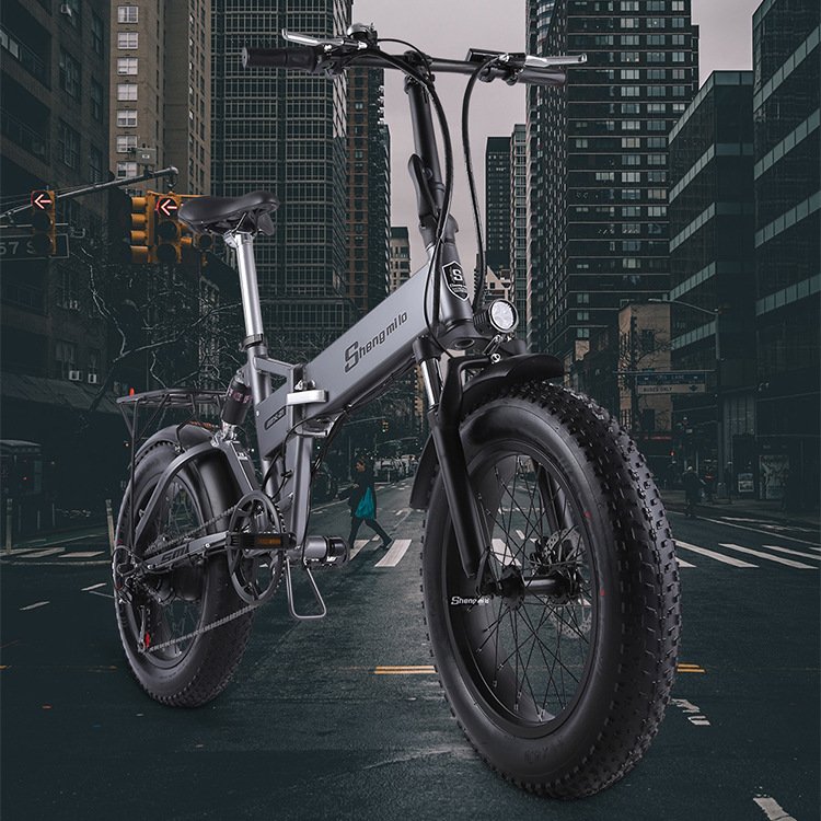 Paige E Electric bike SHENGMILO MX21 Folding bicycle 48v 500w Fat tire e-bike Vintage for adults e-bicycle city kids ebike