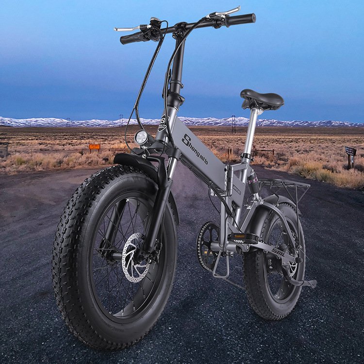 Paige E Electric bike SHENGMILO MX21 Folding bicycle 48v 500w Fat tire e-bike Vintage for adults e-bicycle city kids ebike