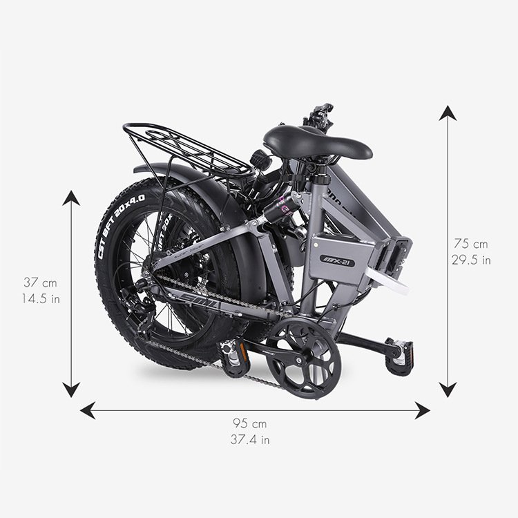 Paige E Electric bike SHENGMILO MX21 Folding bicycle 48v 500w Fat tire e-bike Vintage for adults e-bicycle city kids ebike