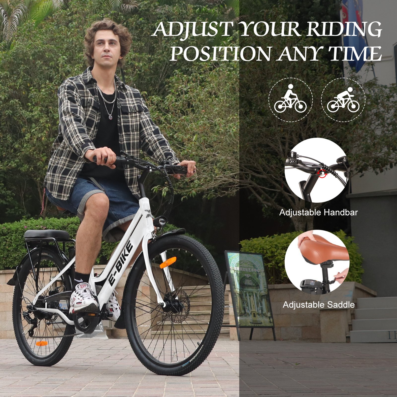 Long Distance Lady Bike Electric City Bike 36v Lithium Battery 350w Motor 26 Inch Fat Tire Urban E Bike