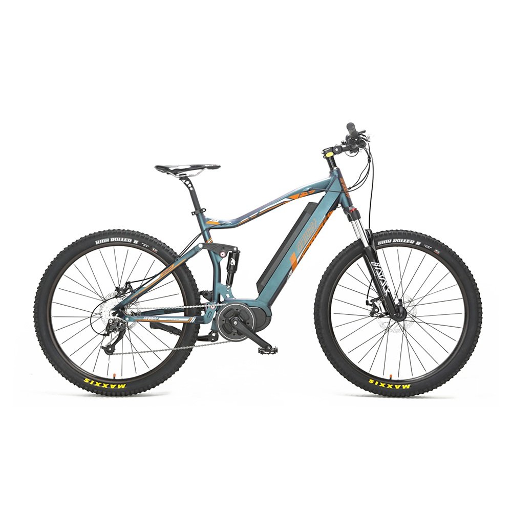 OEM Factory E-bike Alloy Frame Full Suspension BAFANG 250W/350W Mid Motor Electric Bike