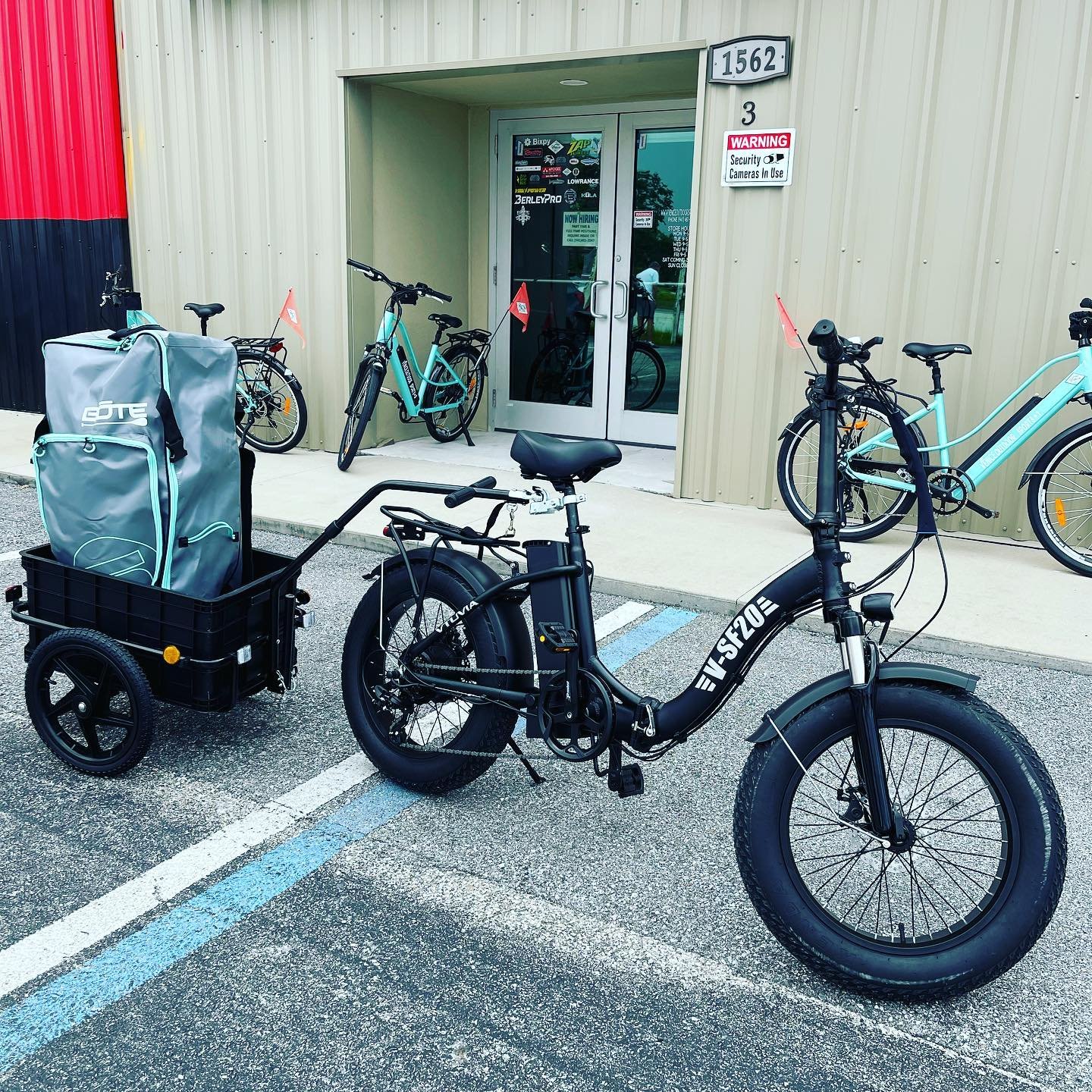 VTUVIA US CA Warehouse 20*4.0 36V 48V 250W 750w folding city electric bike Two seat fat tire e-bike with 13AH Lithium Battery