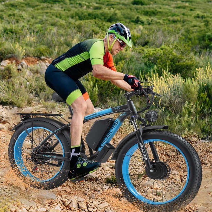 China Factory Wholesale 48V 23AH 21 Speed Adult Electric Bike 2000W Dual Motor E Bikes 26 Inch Wide Tire Electric Mountain Bike