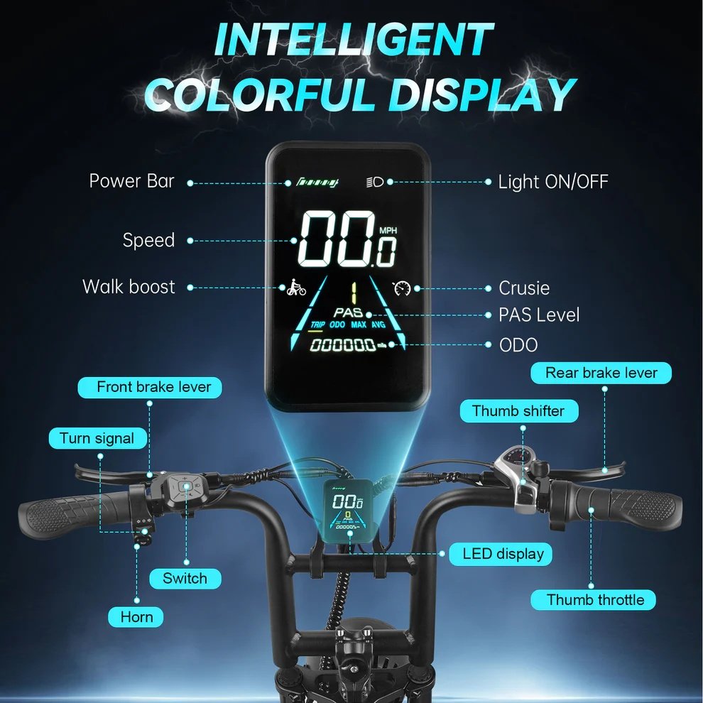 USA stock full suspension fat bike 20x4.0 inch 2000W 2600W dual motor electric mountain bike electric bike integrated wheels 48V