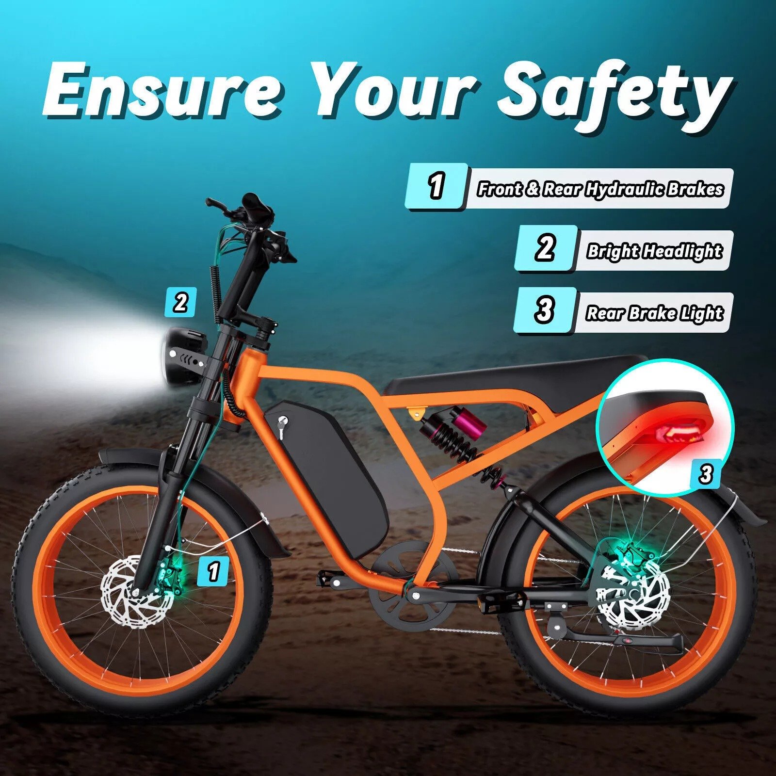US UK EU Warehouse Adult Off Road Electric Mountain Bike 1500W 48V 20AH Electric Bike 20 Inch Fat Tire Electric Mountain Bike