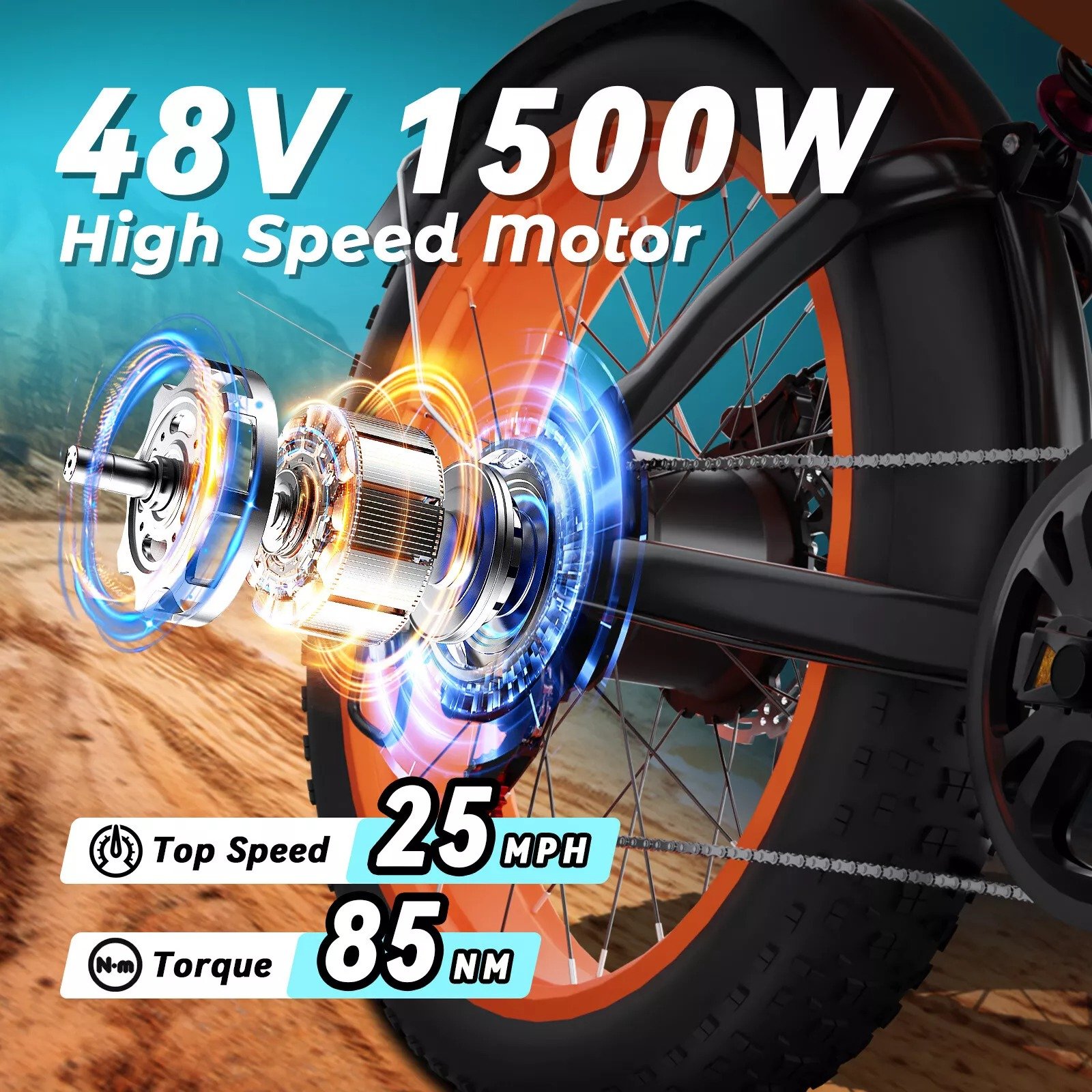 US UK EU Warehouse Adult Off Road Electric Mountain Bike 1500W 48V 20AH Electric Bike 20 Inch Fat Tire Electric Mountain Bike