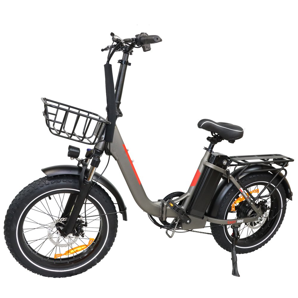 US Brazil 48v 500w 7 Speed Electric Fat Tire E Mountain Bike 20 Inch L20 Mini Folding Bicycle with down Tube Lithium Battery