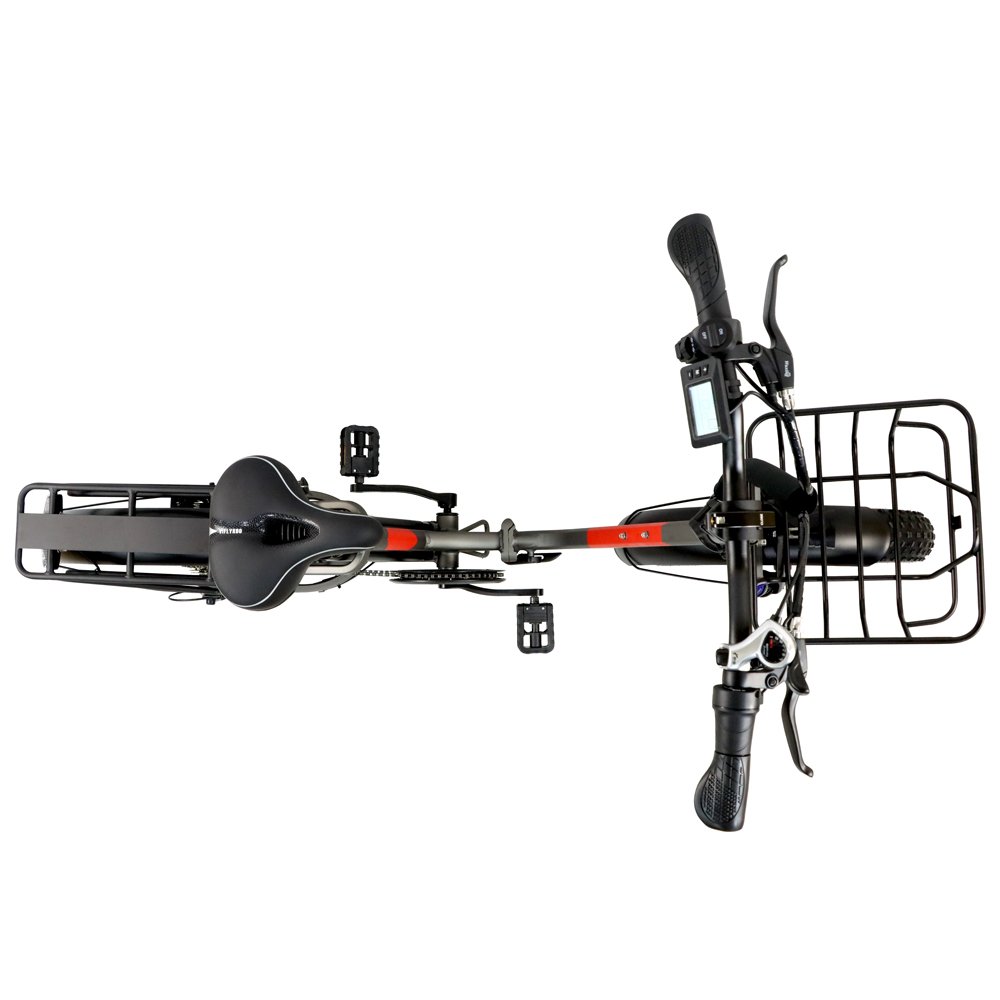 US Brazil 48v 500w 7 Speed Electric Fat Tire E Mountain Bike 20 Inch L20 Mini Folding Bicycle with down Tube Lithium Battery