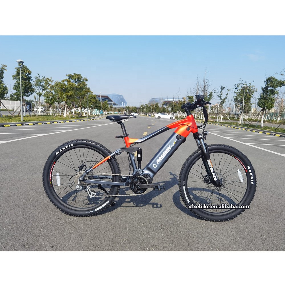 Hot Hidden Frame 48V M600 Mid Drive Motor 27.5 Inch Full Suspension Ebike OEM Electric Mountain Bike