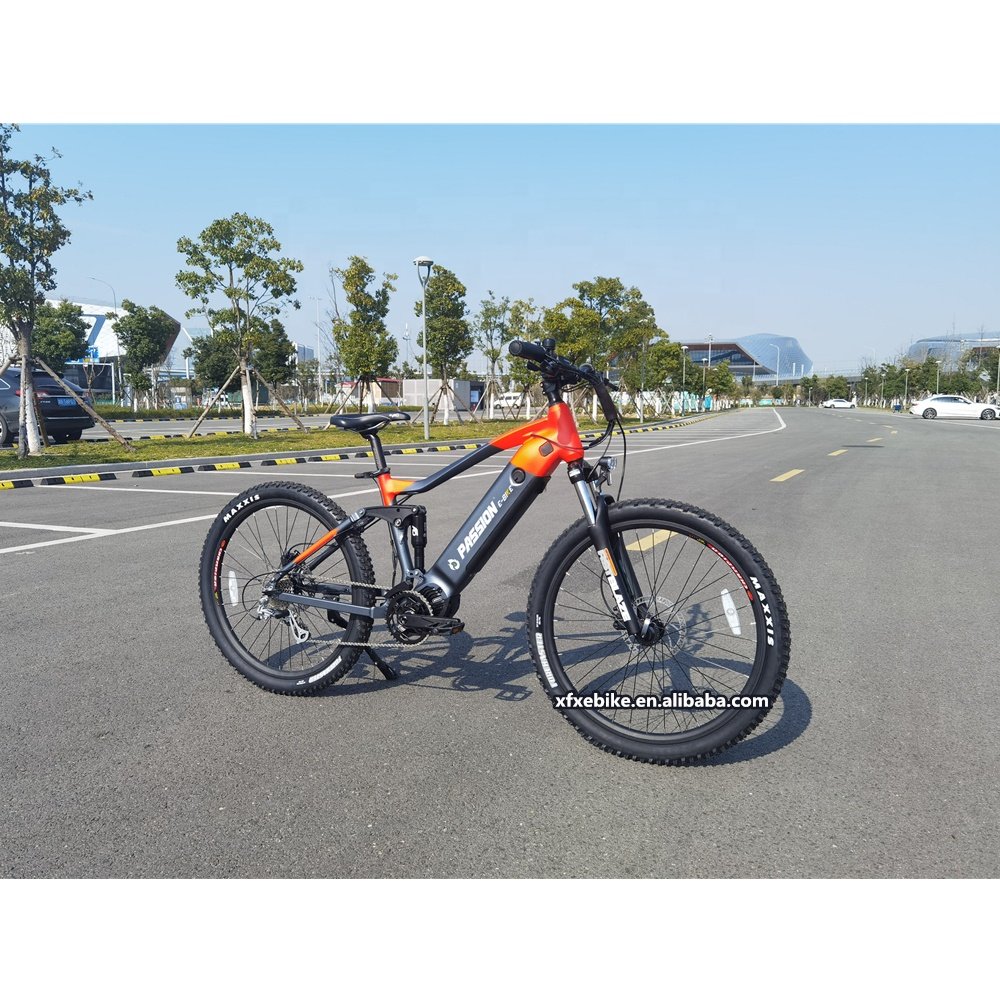 Hot Hidden Frame 48V M600 Mid Drive Motor 27.5 Inch Full Suspension Ebike OEM Electric Mountain Bike