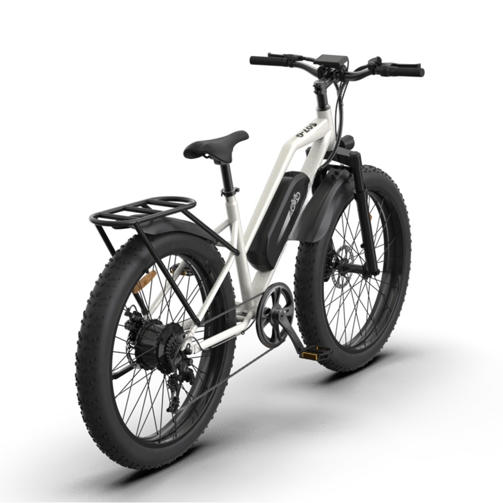 Dual Disc Brake Dirt Road MTB 750 Watts 48V Step Through E Mountain Bike 26 Inch Wheel Fat Tire Electric Bike