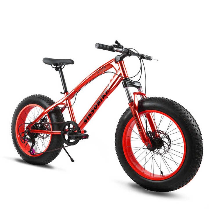 Factory wholesale 20 inch steel snow mountain bike 21 speed fat bicycle