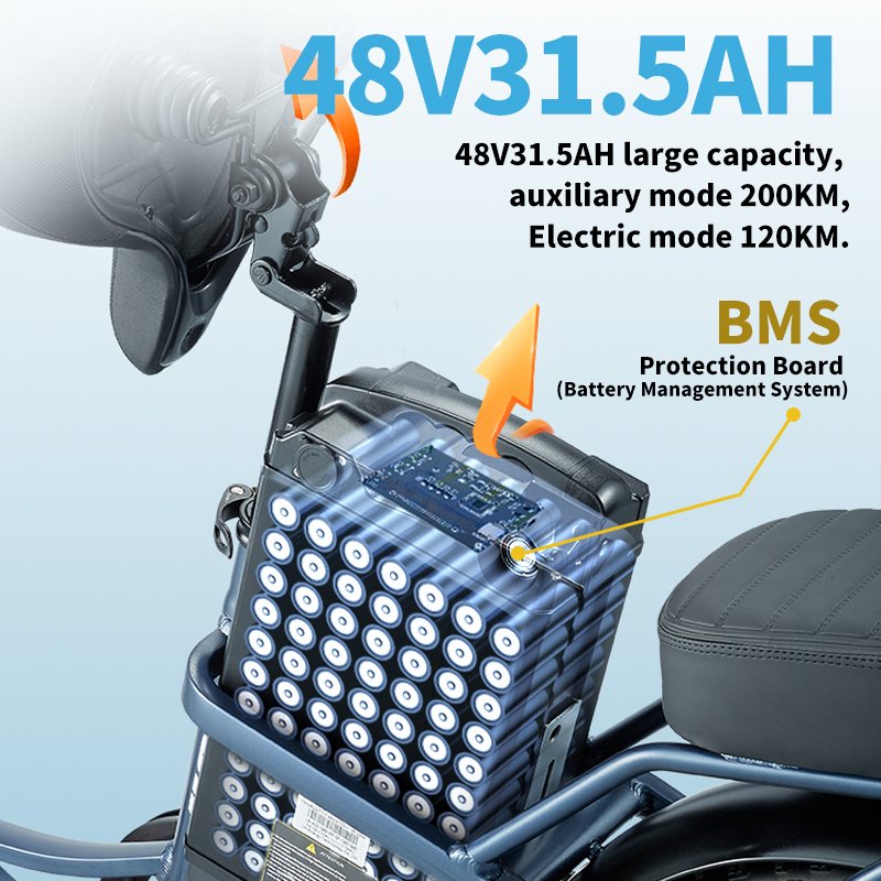 Eu warehouse New eBike Burchda U8 1000W 48V31.5Ah 20 inch fat tire electric bike LCD screen MTB Electric Mountain Bike for Adult