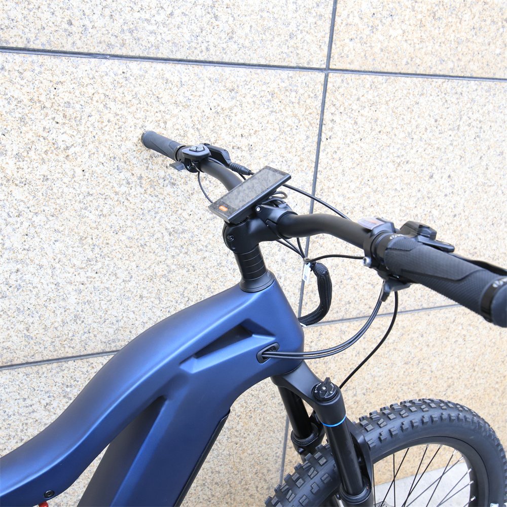 Lightweight carbon fiber frame EMTB full suspension 1000W central motor 9 speed dirt bike