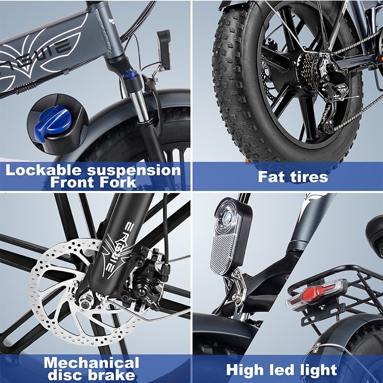 Dropshipping ENGWE EP-2 PRO 48V13Ah 45km/h electric bicycle 20inch Fat tire 750W Mountain electric Bike customize ODM/OEM