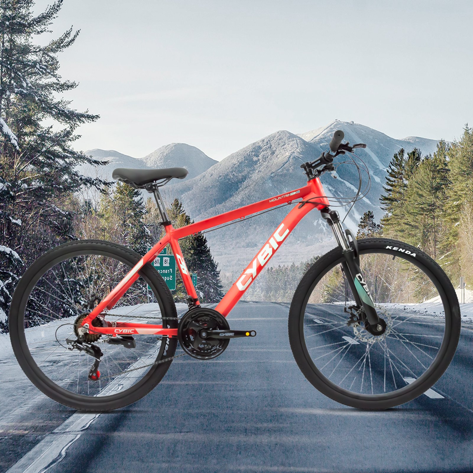 26 inch 21 Speed Disc Brake with black, green, red Color for Adults Shimano transmission Mountain Bike for Man