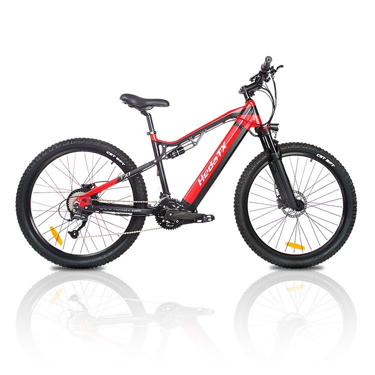 US Warehouse 48v 500W Electric Mountain Bike 27-Speed Suspension Disc Brake Central Hub Motor Alloy Rear Wheel Lithium Battery